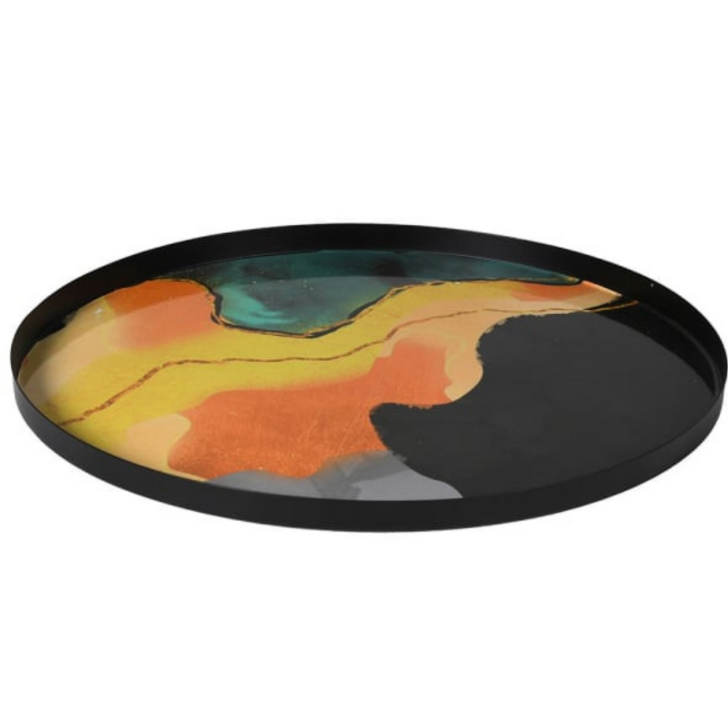 Abstract colourful tray