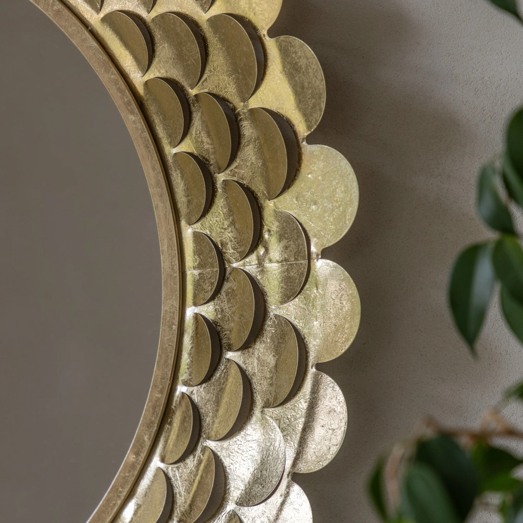 Aurelia Gold Scallop Mirror