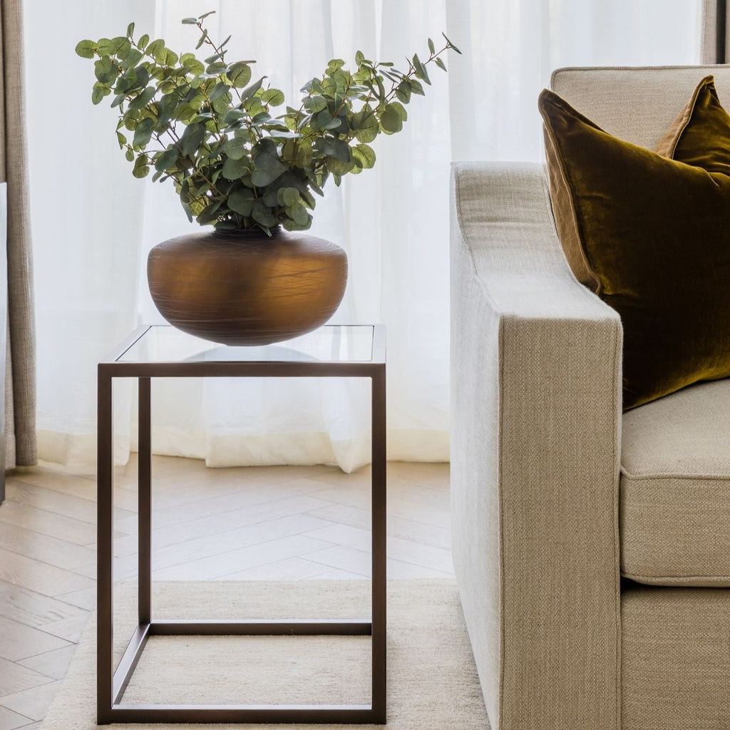 Translucent Brown Boulder Vase