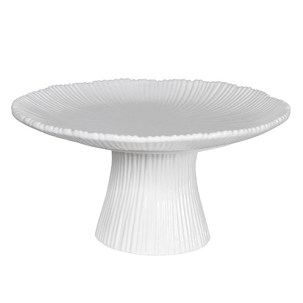 Elegant Cake Stand Linear Organic 35cm diameter and 19cm tall