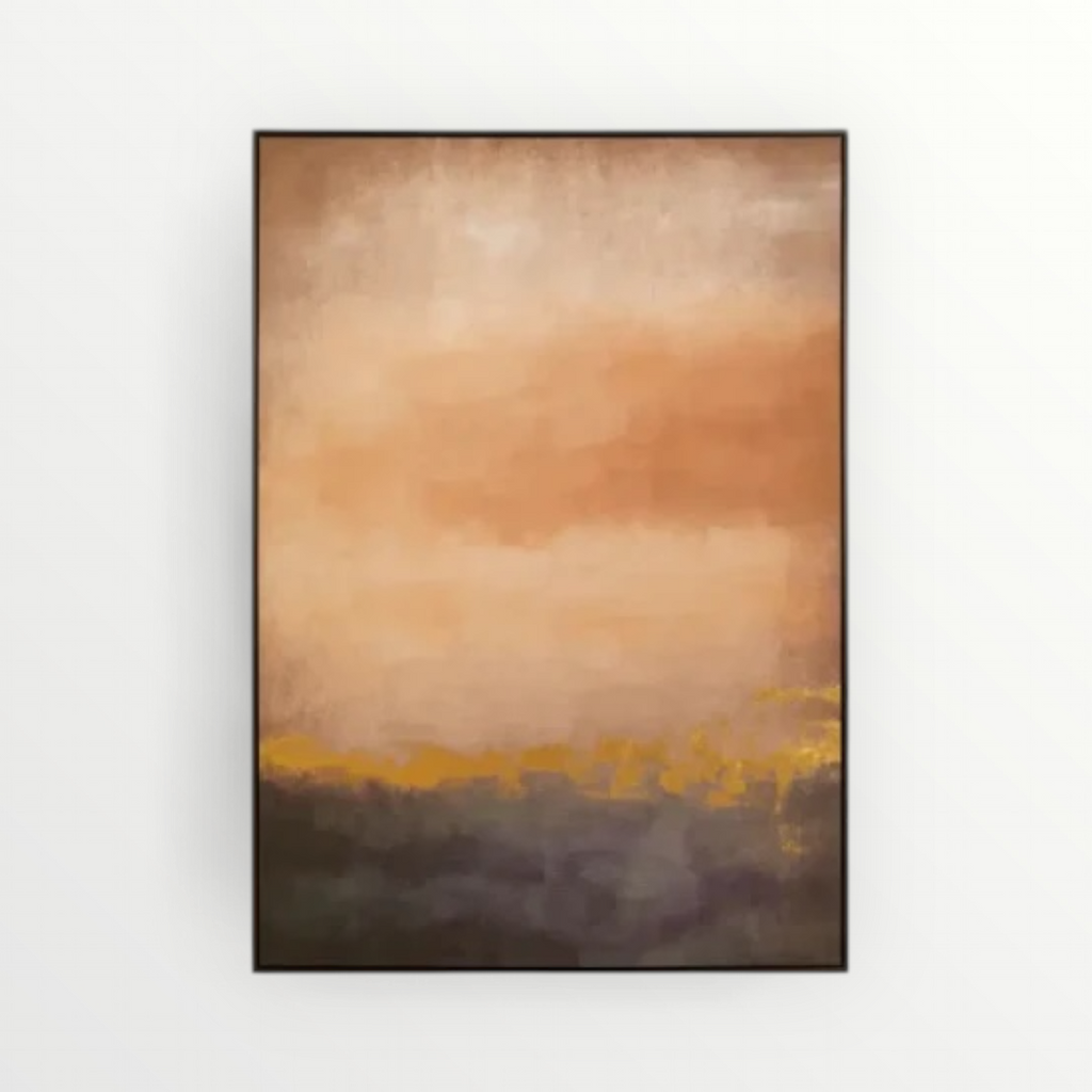 Golden Rose Horizon Wall Art.