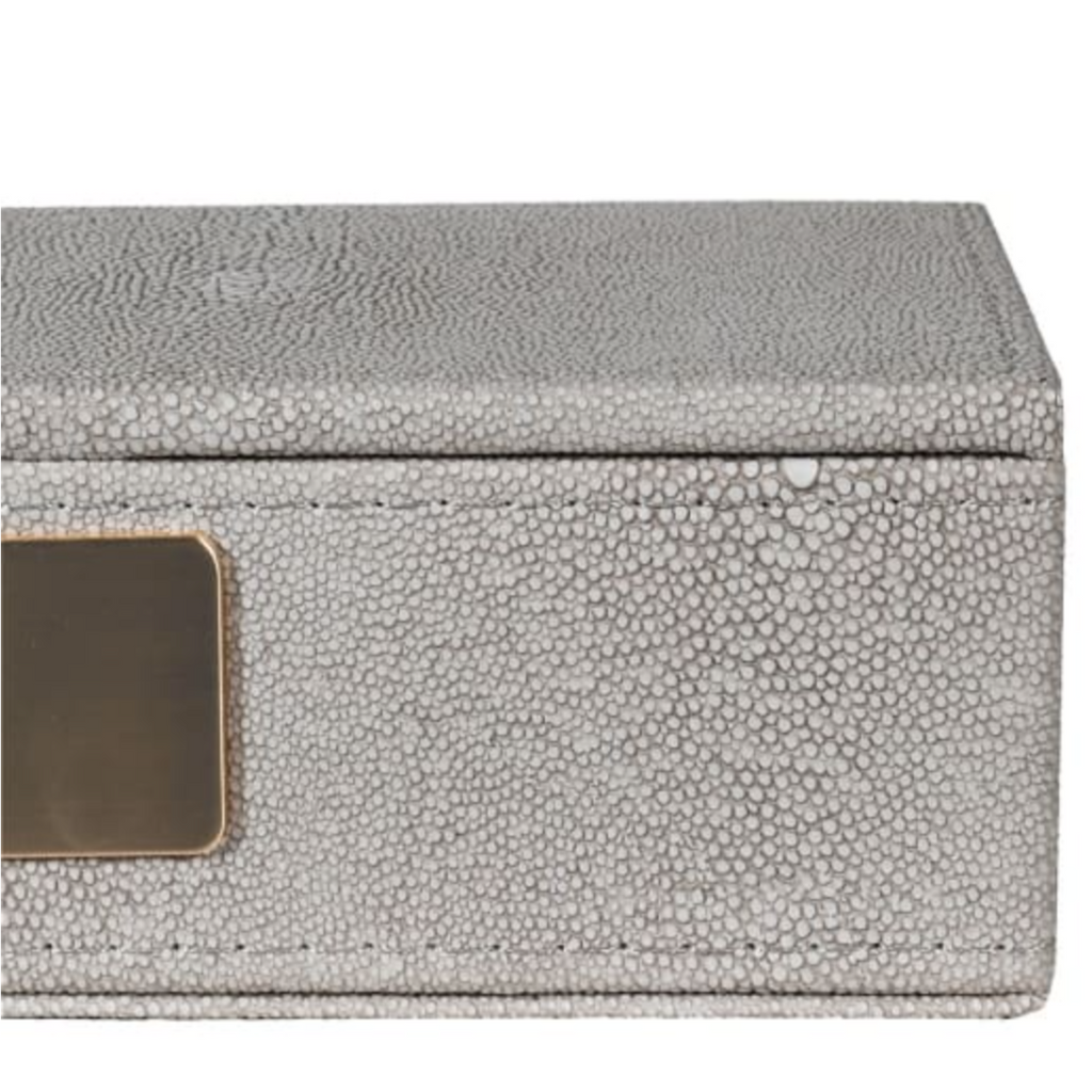 Ivory Faux Shagreen Case