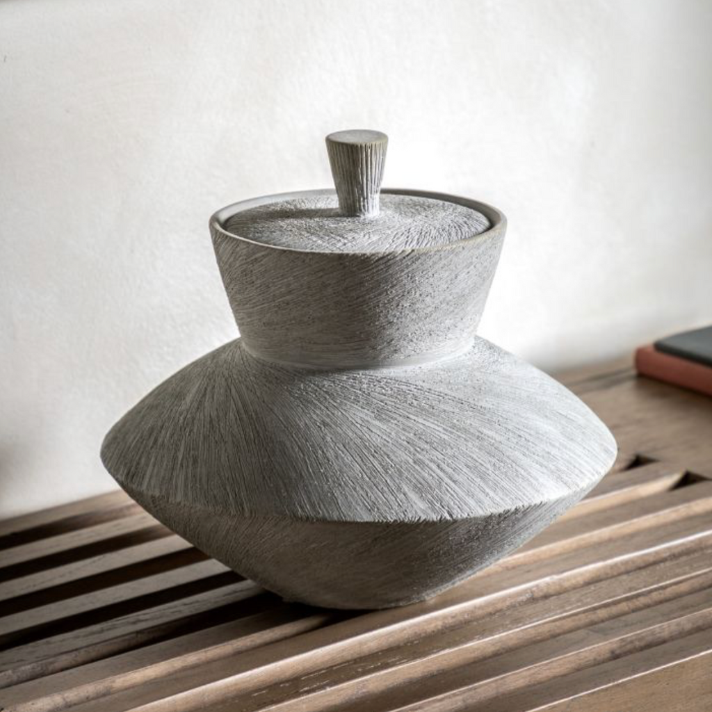 Kanso Small Textured Stoneware Jar