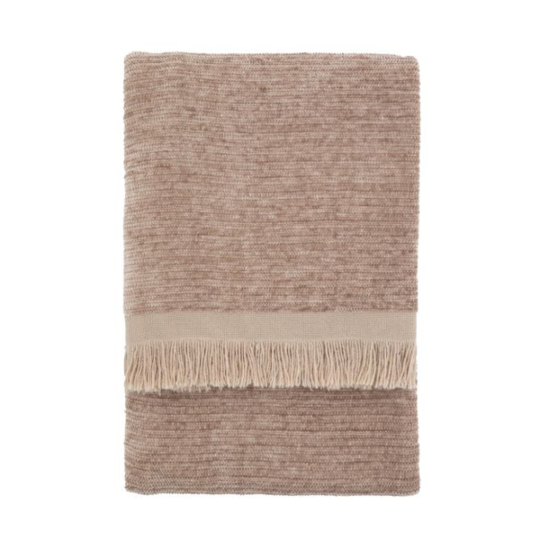 Haven Chenille Natural - Luxuriously Soft Knitted Throw