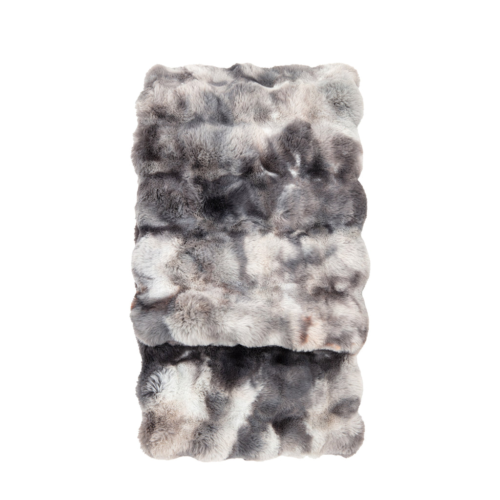 Sumptious Marble Marshmallow Faux Fur Throw