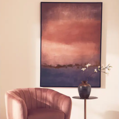 Golden Rose Horizon Wall Art.