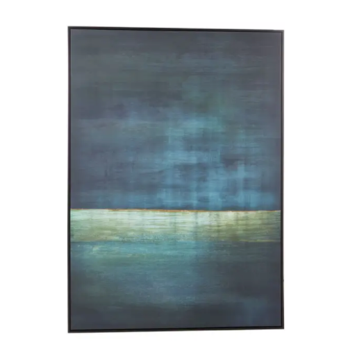 Abstract Midnight Seascape framed wallart