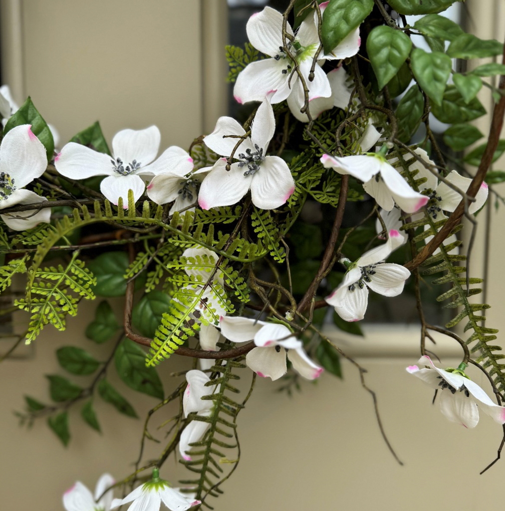 Spring Meadow Dogwood & Fern Wreath