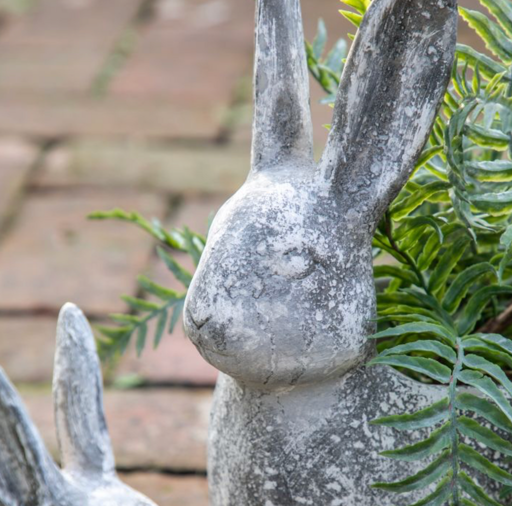 Large Willow Aged Rabbit Planter