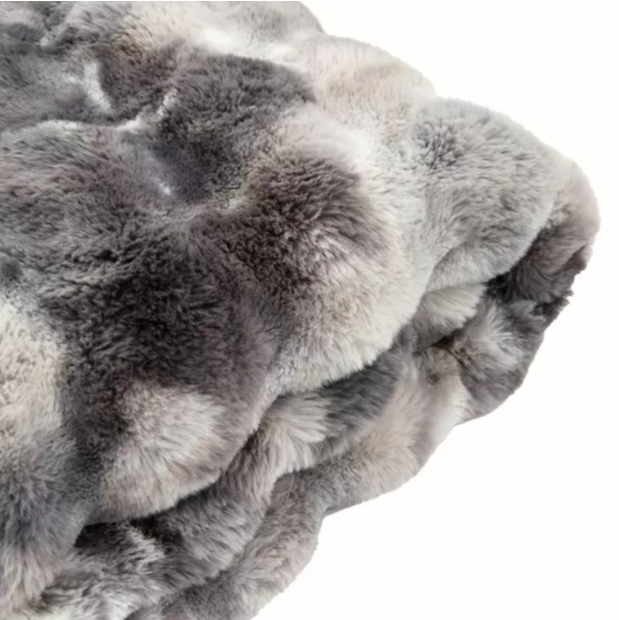 Sumptious Marble Marshmallow Faux Fur Throw