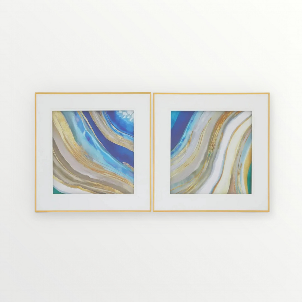 Oceanic Swirls Wall Art Set